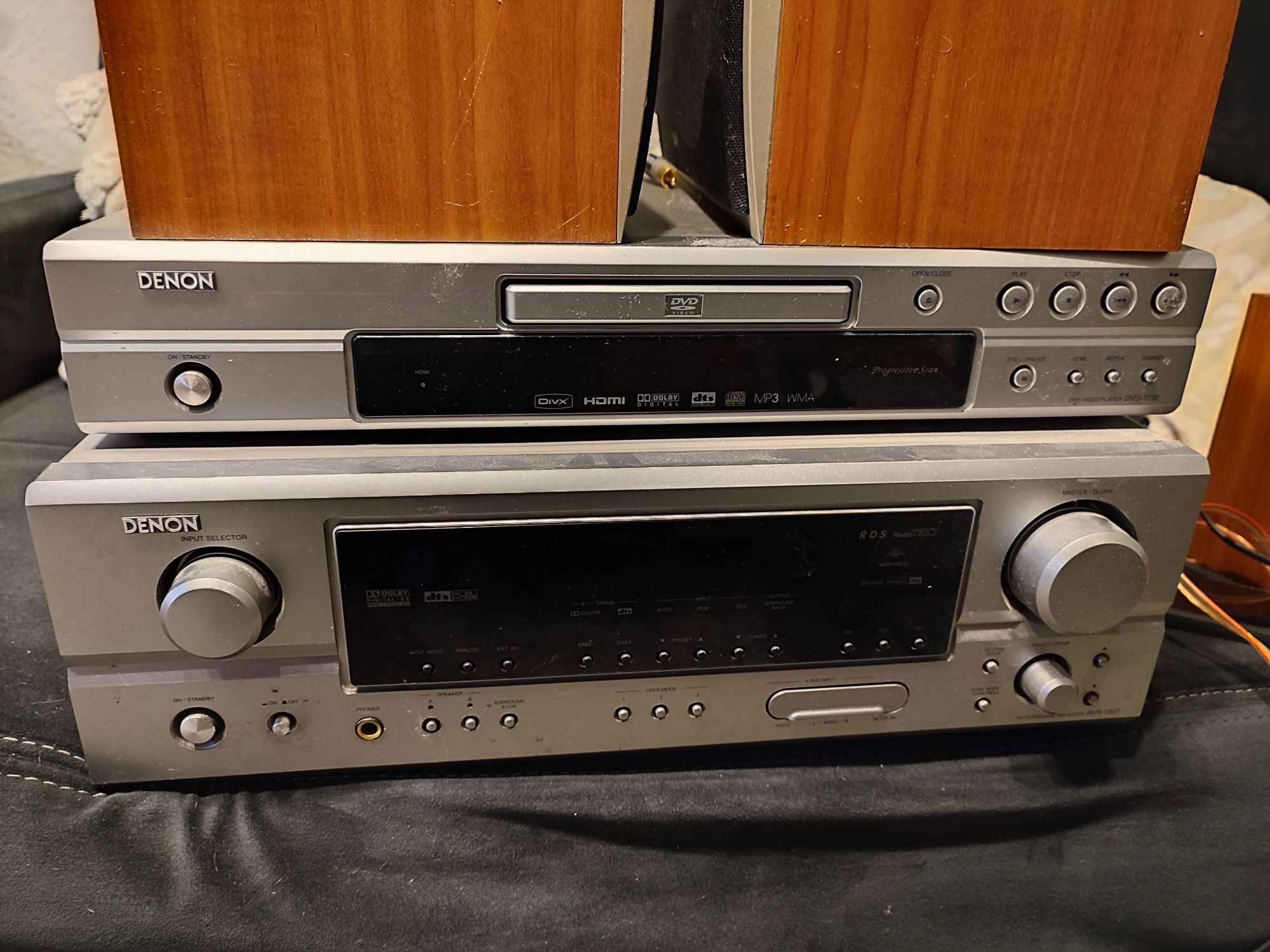 Denon AVR 1507 zestaw z glosnikami Wharfedale 8