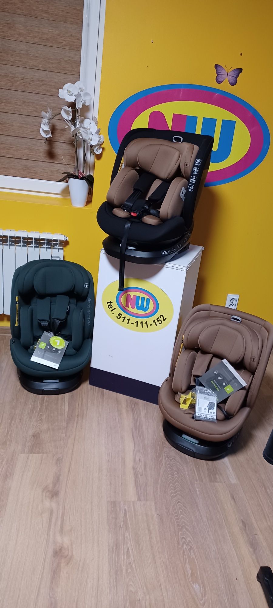 Nowy obrotowy fotelik samochodowy ISOFIX SKLEP NW