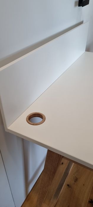 Biurko Ragaba Luka białe dąb 85x50 małe