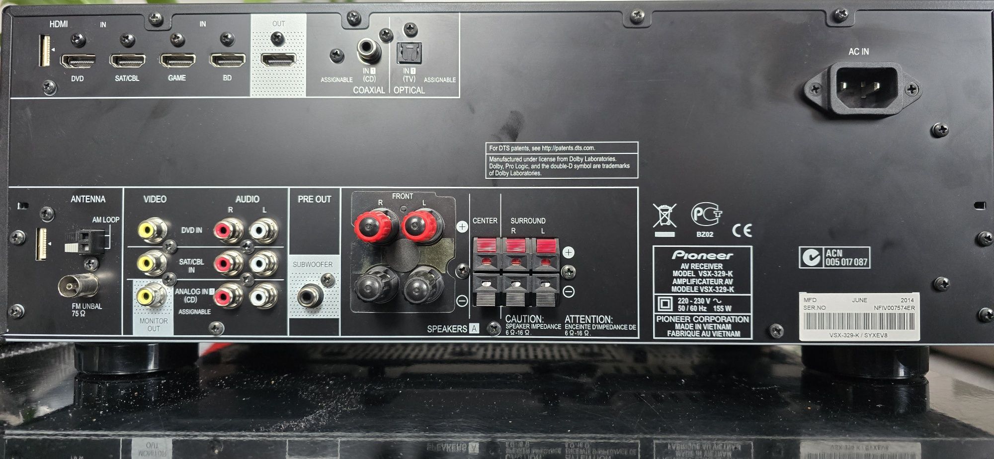 Amplituner Pioneer VSX-329-K