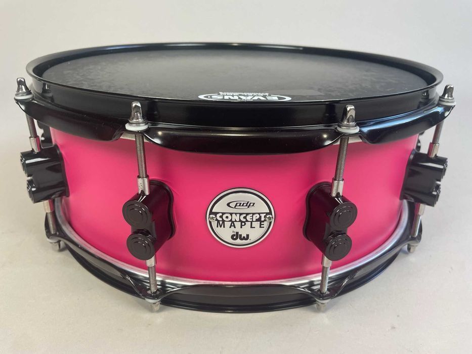 Werbel PDP by DW Concept Maple Pearlescent Black 14" x 5.5'' - Pink