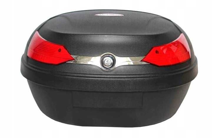 Nowy Kufer Centralny Czarny Mat Czerwony Odblask 51L