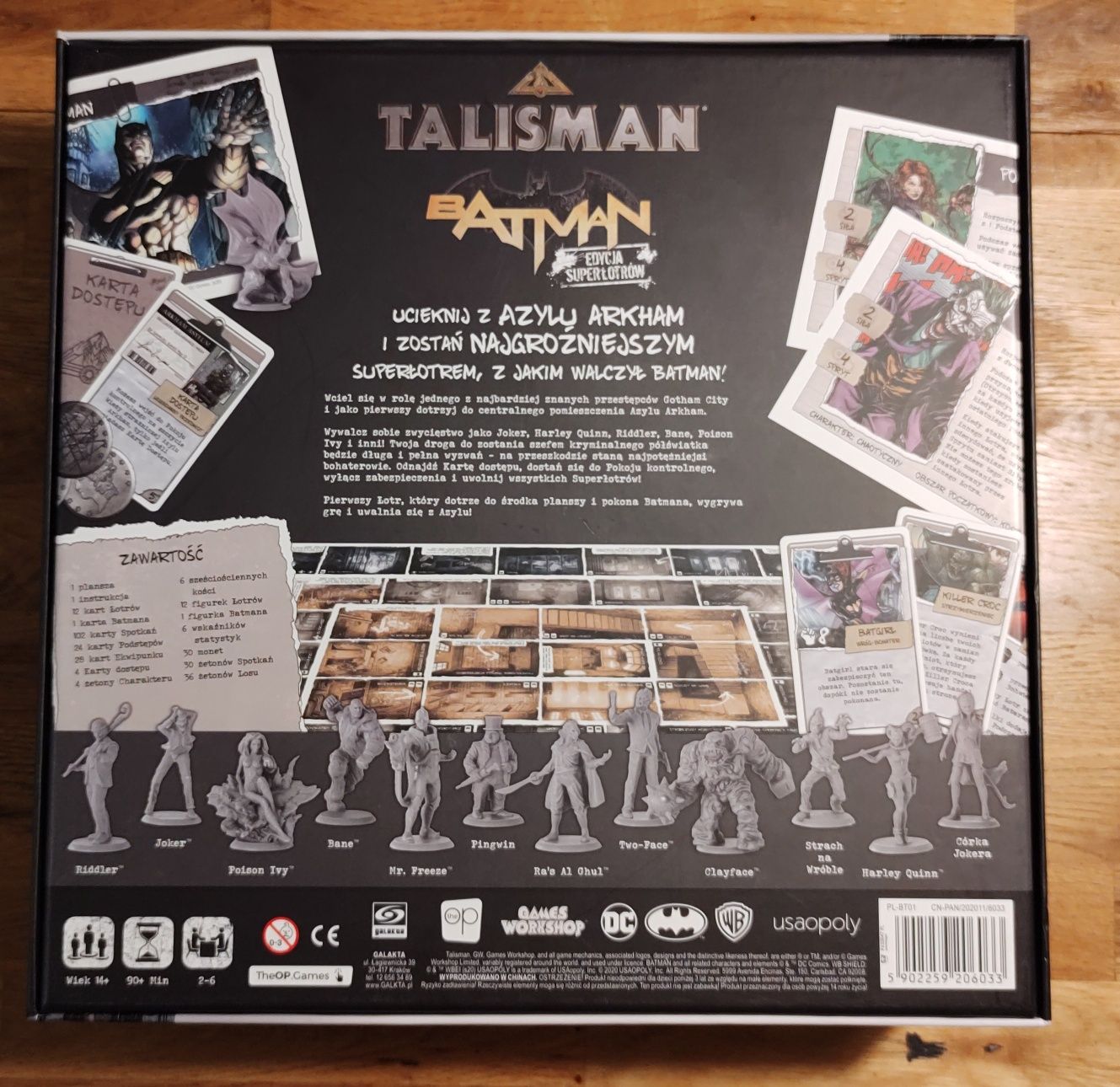 Galaktyka Talisman Batman edycja superłotrów karty w koszulkach