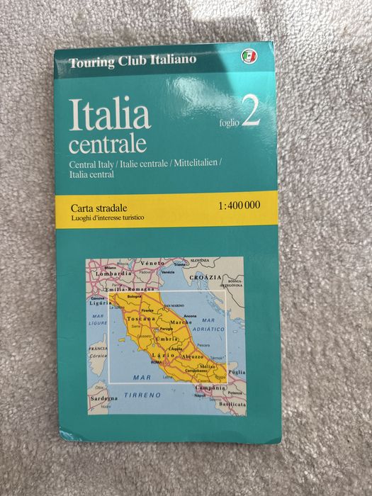 Mapa de Itália central