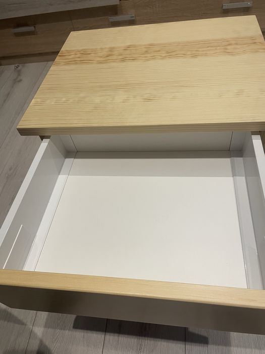 Sosnowy stolik nocny + szuflada (NOWY!)