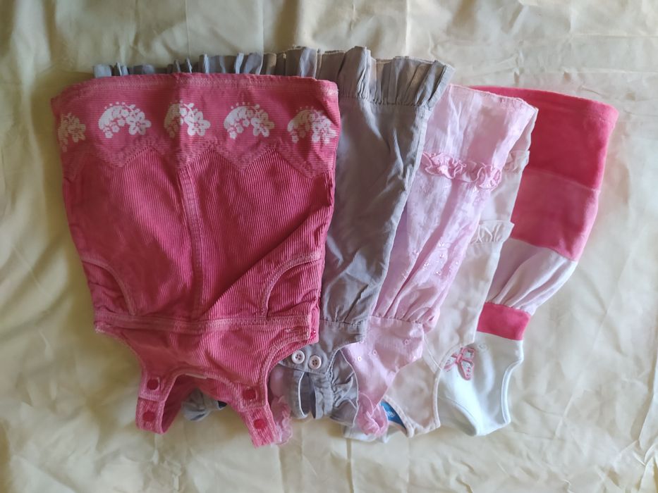 Sukienki niemowlęce paczka 6 sztuk, r. 62-80