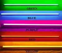 Kolorowe Świetlówki Neonowe LED T8 120cm 18W IP65 dostępne 5 kolorów
