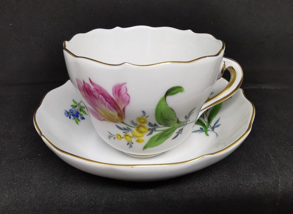Porcelana Meissen Duo Mokka Miśnia Filiżanka Kolekcjonerska Gat 1