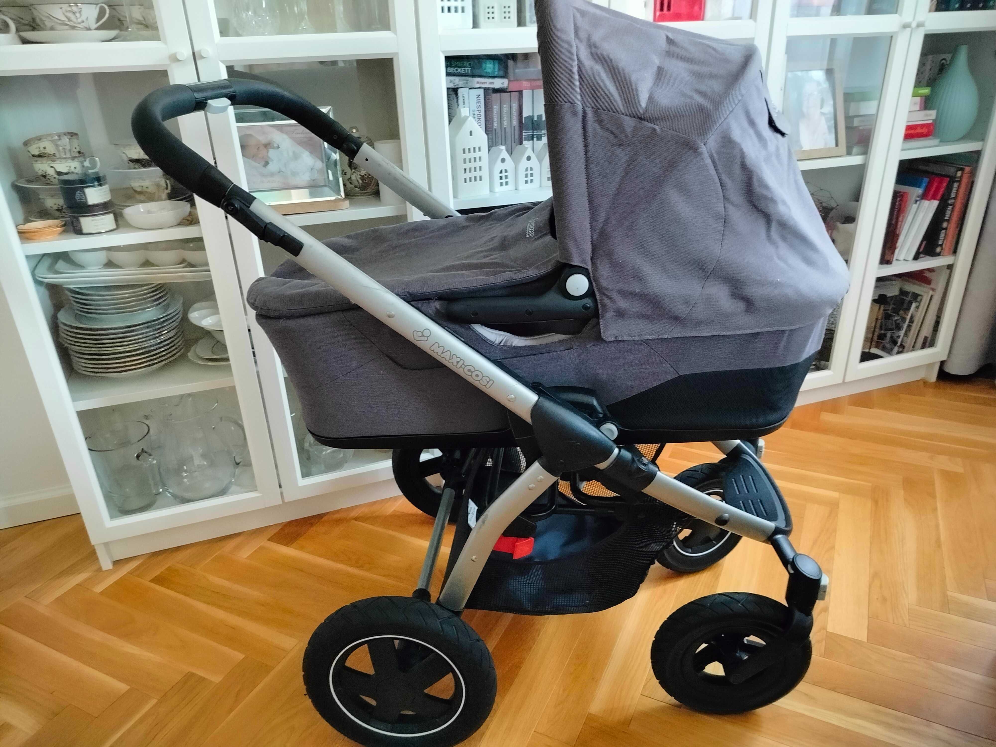 Wózek Maxi Cosi Mura 4 plus 2 w 1, gondola + spacerówka, popielaty