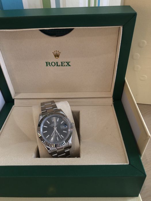 Rolex Datejust Mostrador Preto/Cinza