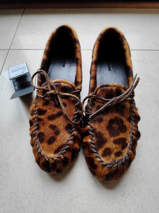Mokasyny w panterkę Massimo Dutti roz. 40 NOWE