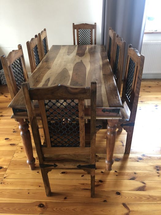 Stół do jadalni + krzesla (8 sztuk)