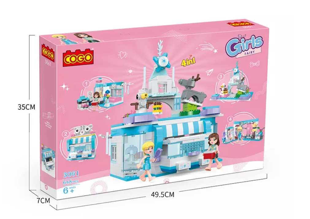 Конструктор Cogo Girls Модний дім 3061, скринька 4 в 1  доповнює Lego