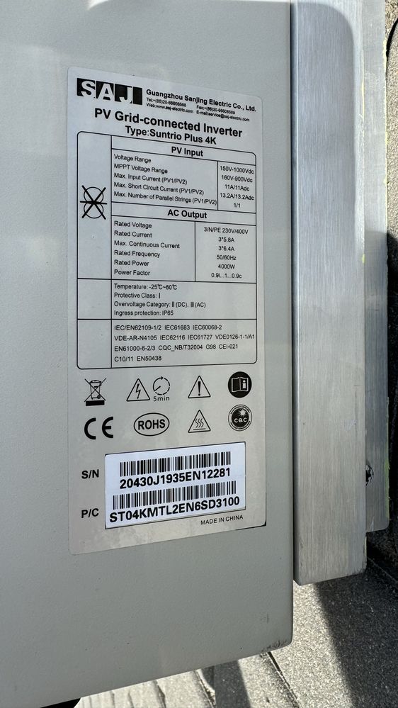 INWERTER SAJ Trójfazowy Suntrio Plus 4k + WIFI