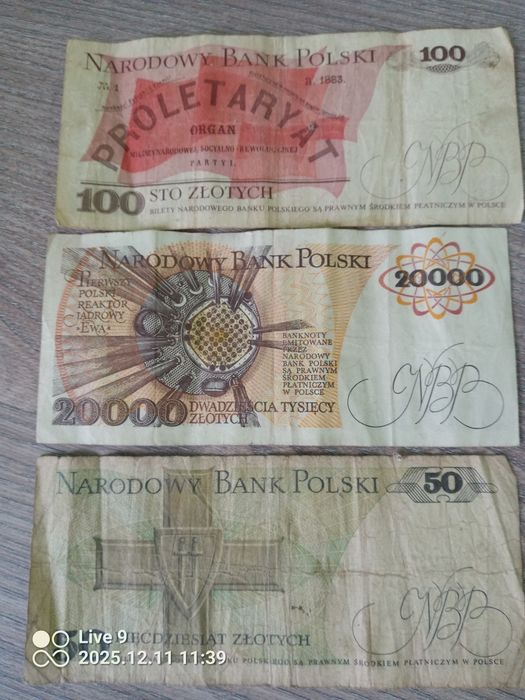 Banknoty Polskie 6 sztuk stan dobry
