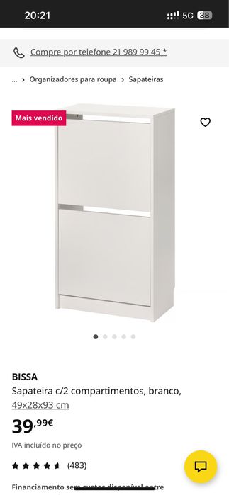 3 sapateiras do Ikea