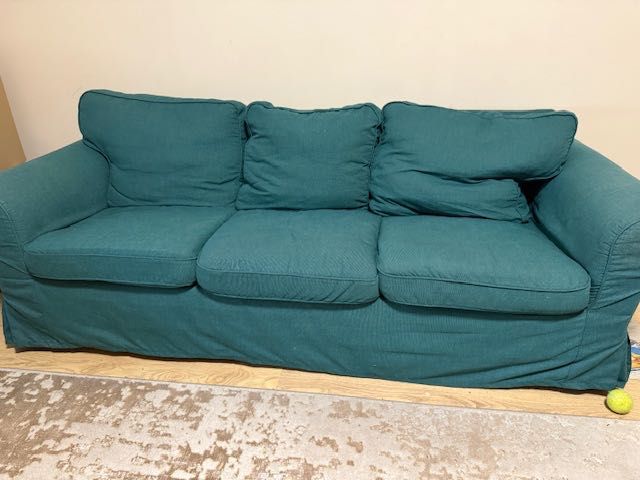 Pokrowiec Pokrycie sofy 3 osobowej Ikea ektorp zielone
