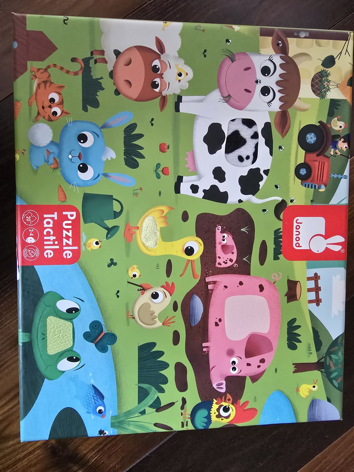 Puzzle sensoryczne, farma, wieś, Janod, 2-4 l.