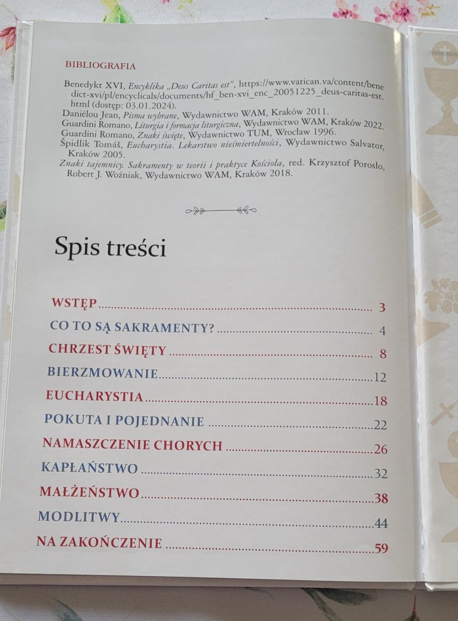 Ksiażka Sakramenty Święte nowa