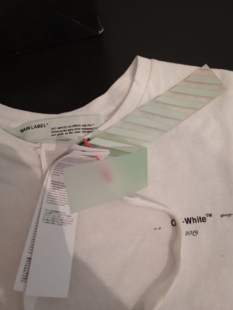 OFF White, t-shirt biały, rozmiar L