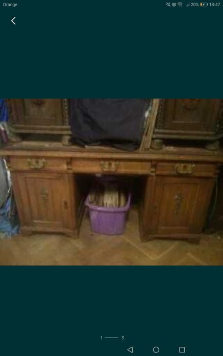Biurko drewniane eklektyczne