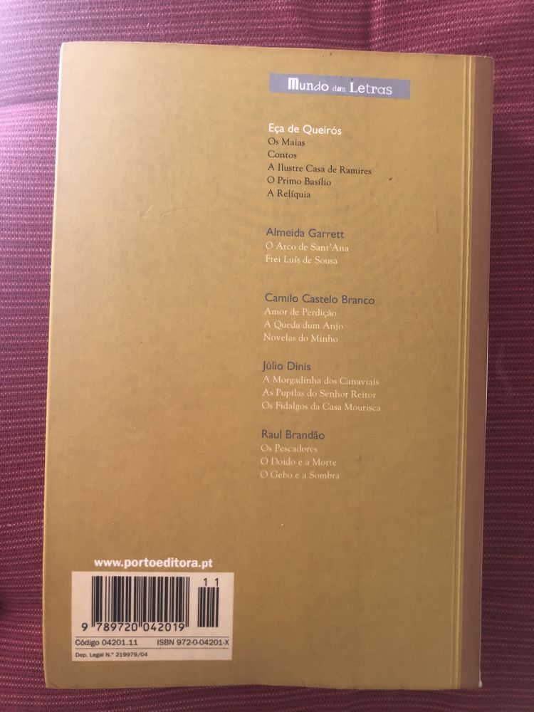 Livro Os Maias da porto editora