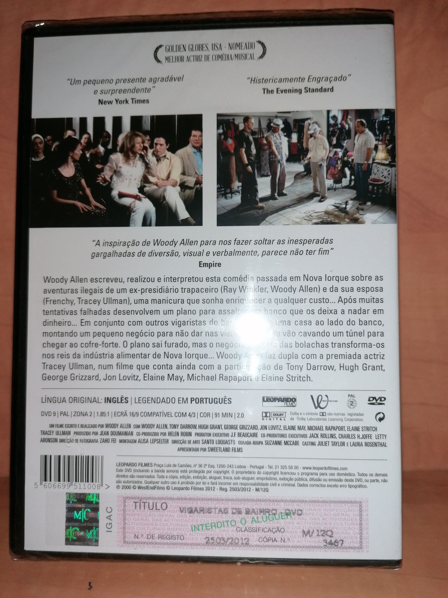 Novo e Selado DVD - " Vigaristas de Bairro " Woody Allen