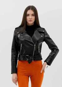Подростковая черная топовая куртка косуха для девочек, размер L
