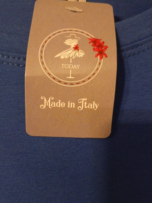 Sukienka włoska w literę A szafirowa