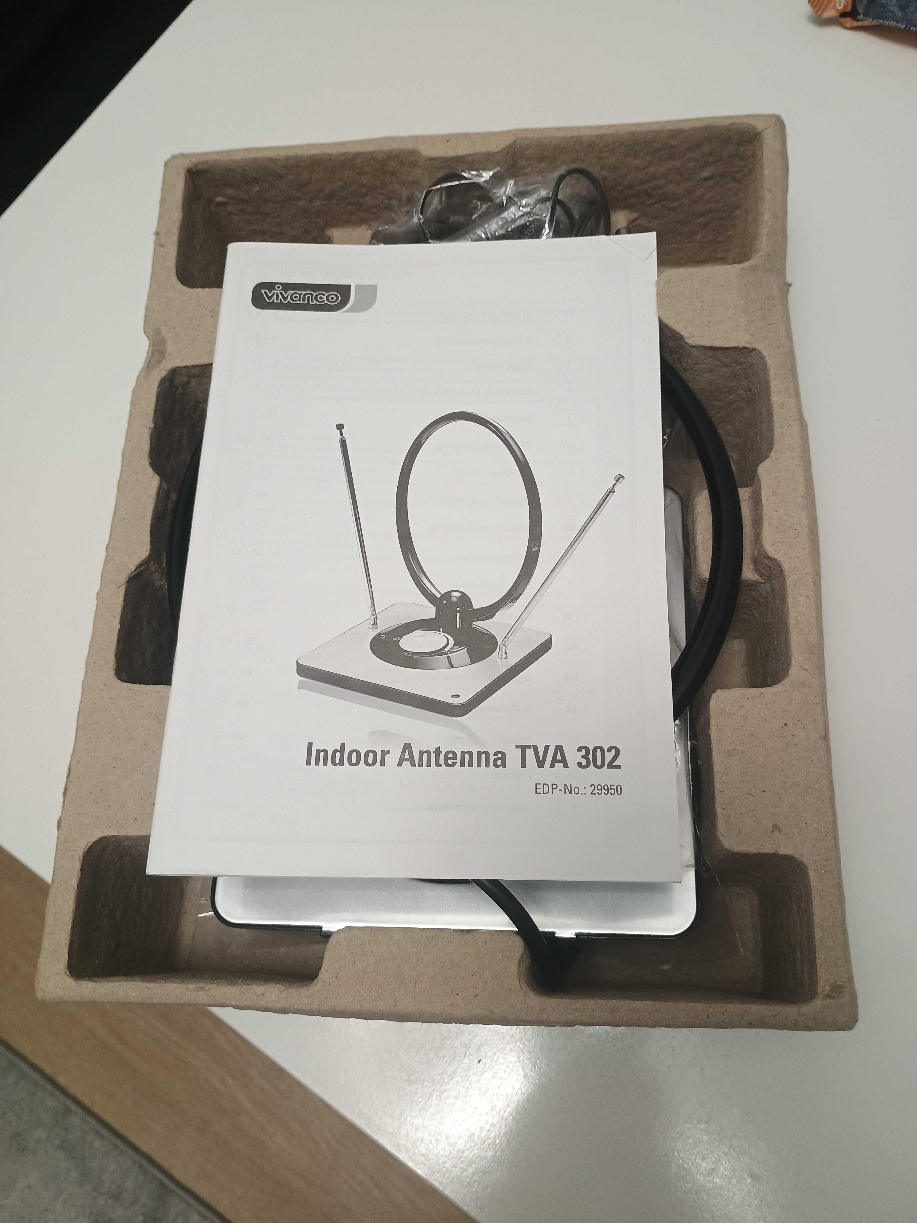 Vivanco Antena DVB-T 2 Wewnętrzna telewizji naziemnej ze wzmacniaczem