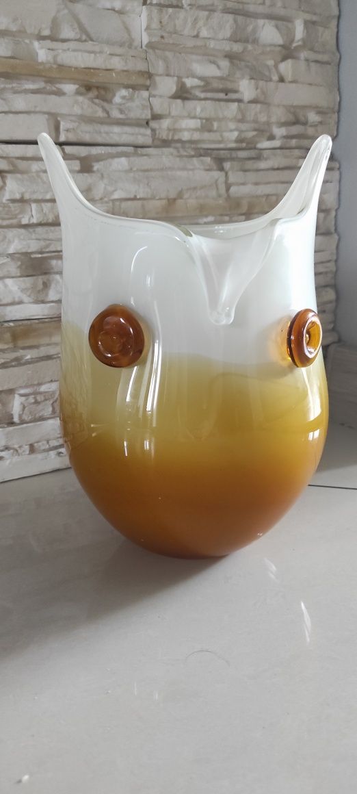 Wazon szklany sowa