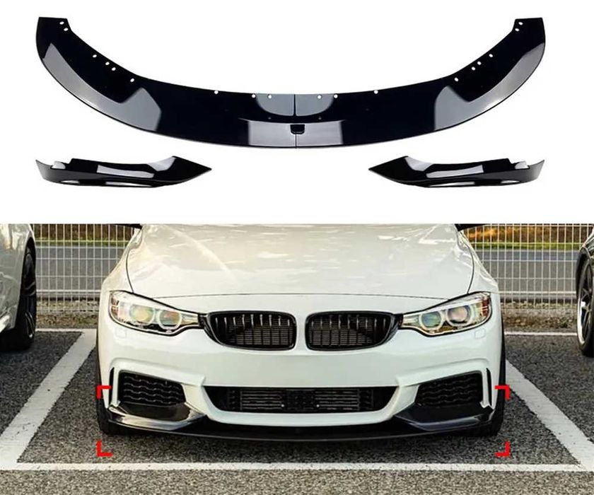 SPLITTER DOKŁADKA zderzaka BMW F32 F33 F36 2014/2020 czarny m sport