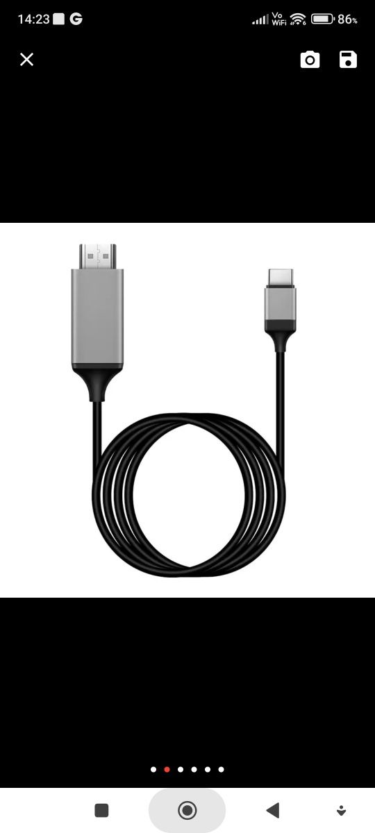 Kabel HDMI USB c, nowy 1.8 m MacBook, Samsung inne