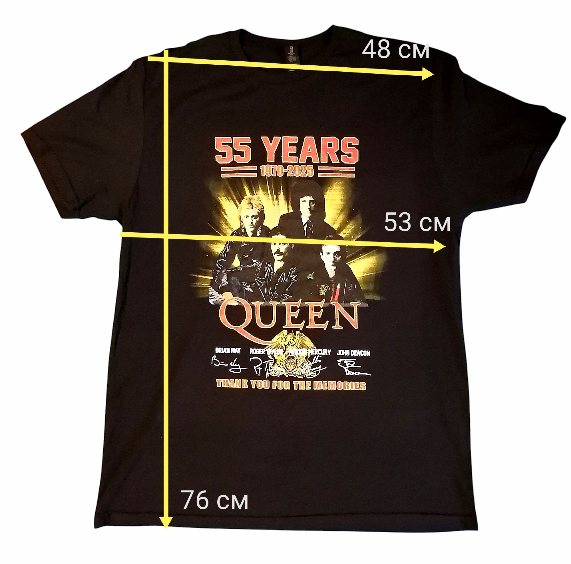 Футболка Queen, розмір М-L, чорна, Меркюрі, гурт Квін, рок,50- 52