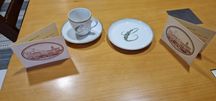 Chávena de Café e prato letra C Vista Alegre coleção Palácio Ajuda 198