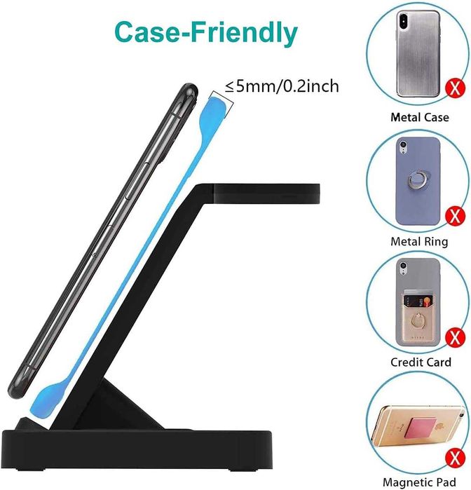 POWERGIANT ładowarka indukcyjna 3w1 iPhone Samsung Realme Airpods 15W