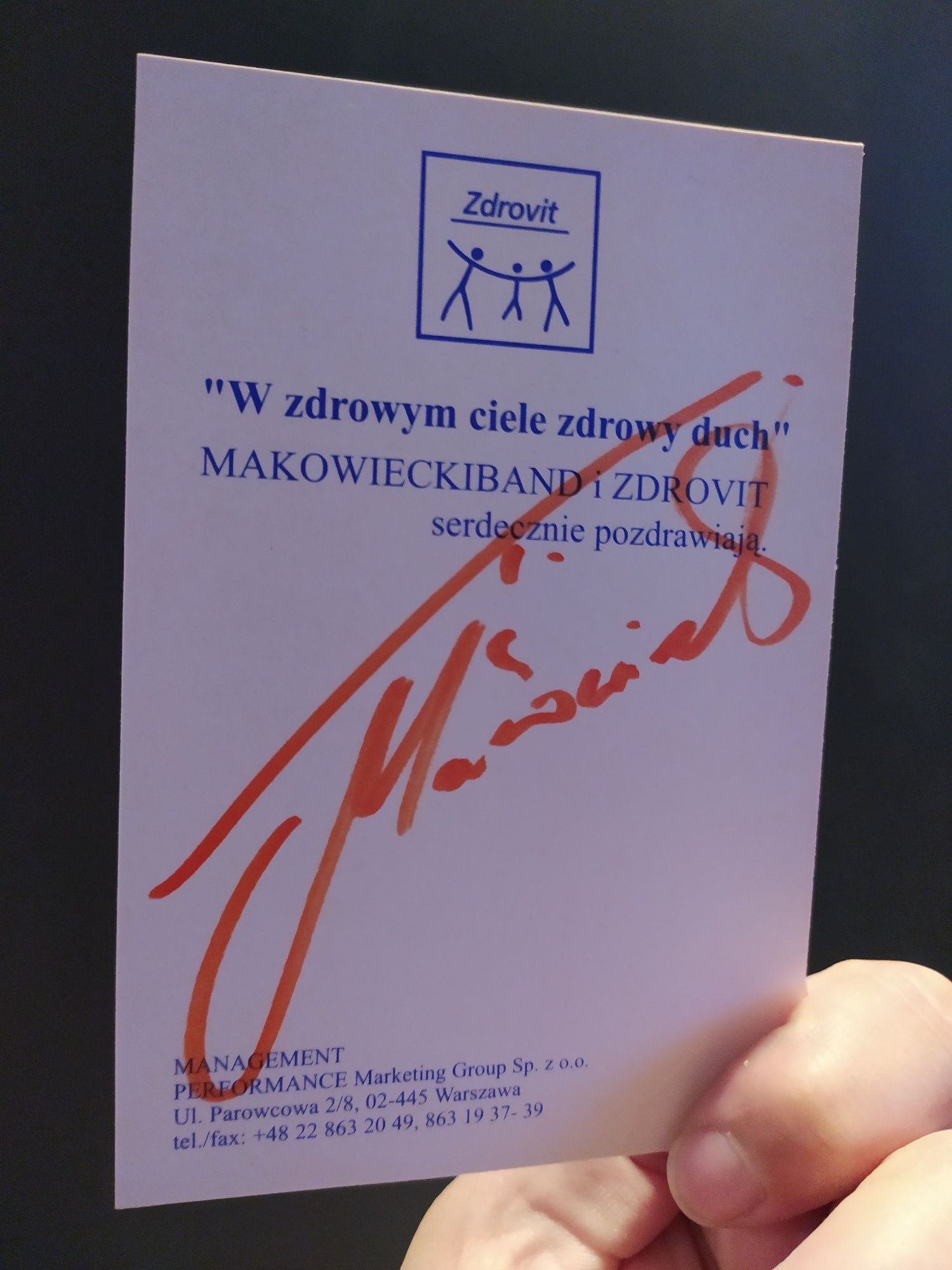 Tomek Makowiecki autograf.