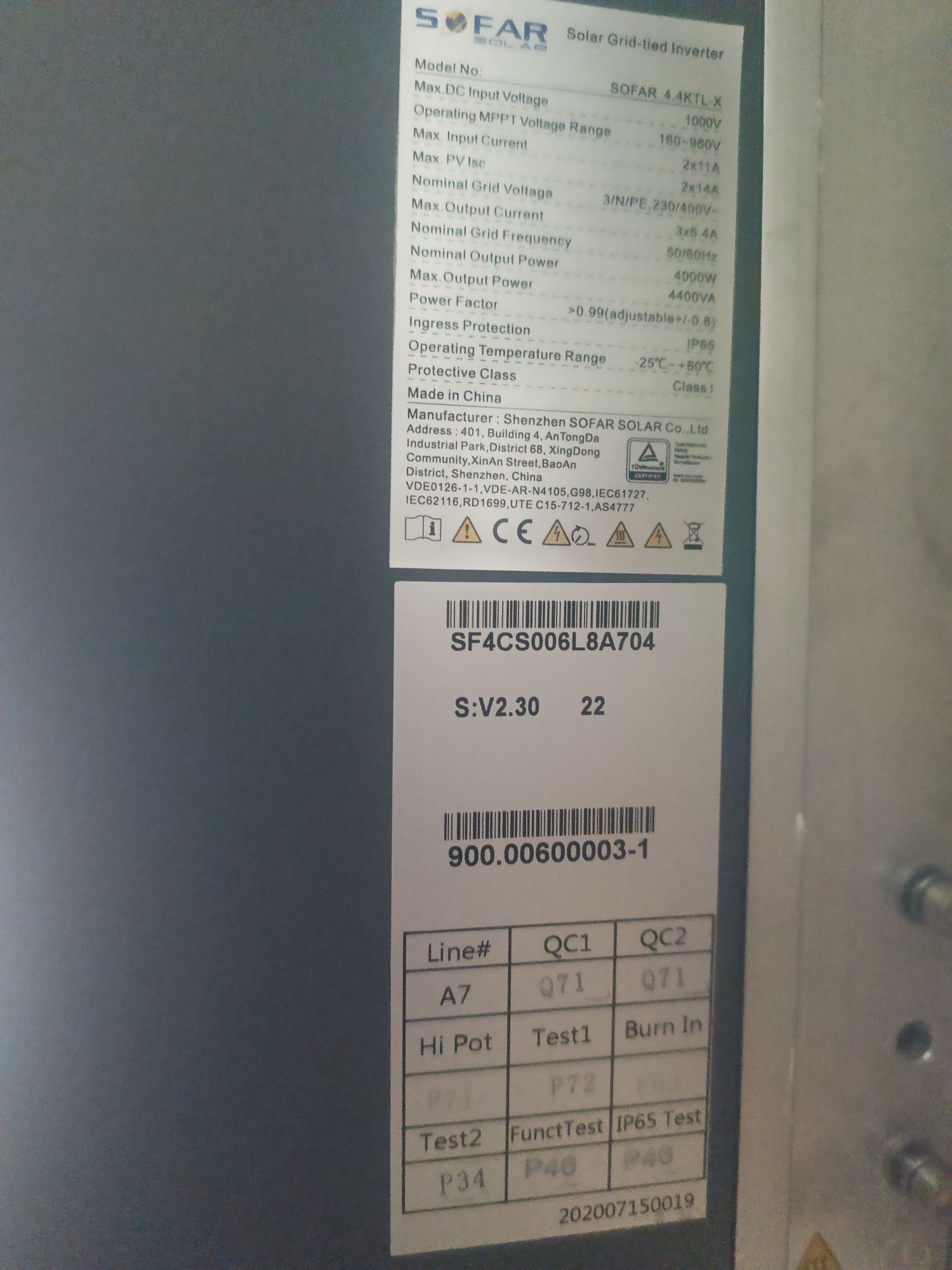 Falownik Solarny SOFAR 4.4KTL-X – 3-fazowy, 4400W