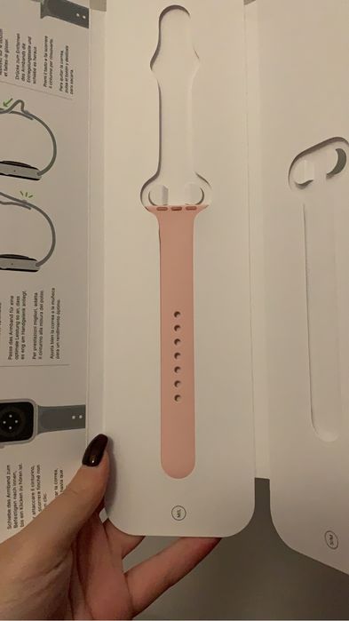 Bracelete desportiva apple watch 40mm rosa-areia
