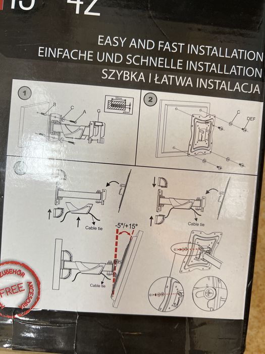 Univision ultra 13 42 uchwyt flexi nowy na mojitor i tv