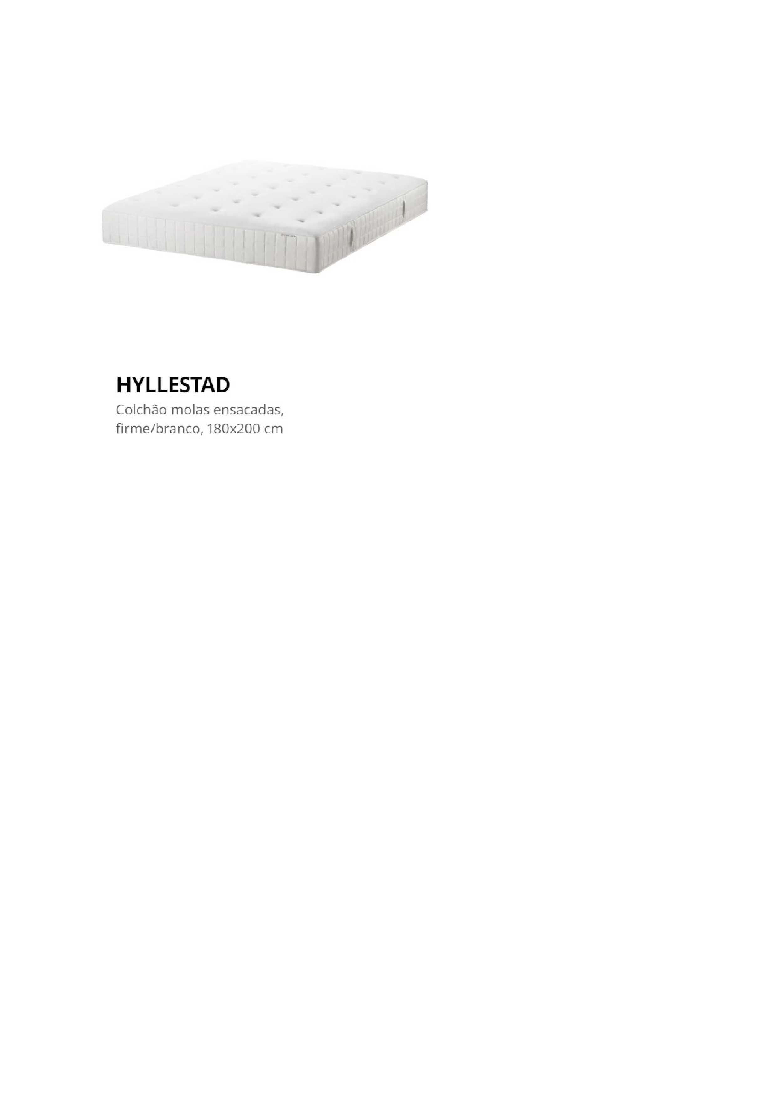 Colchão de cama com algum uso, modelo Ikea  Hyllestad 160x200cm