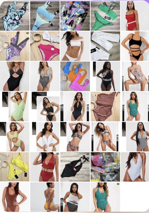 Лот нові брендові якісні  купальники оптом asos, 92шт+20плавок, бірка