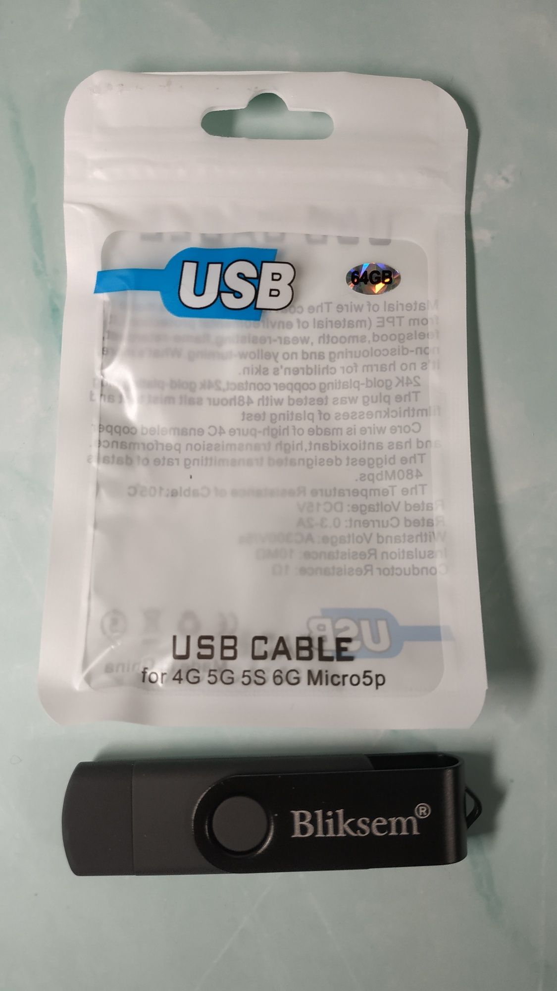 Флешка OTG BLIKSEM 64Гб с micro USB OTG накопитель флэшка память