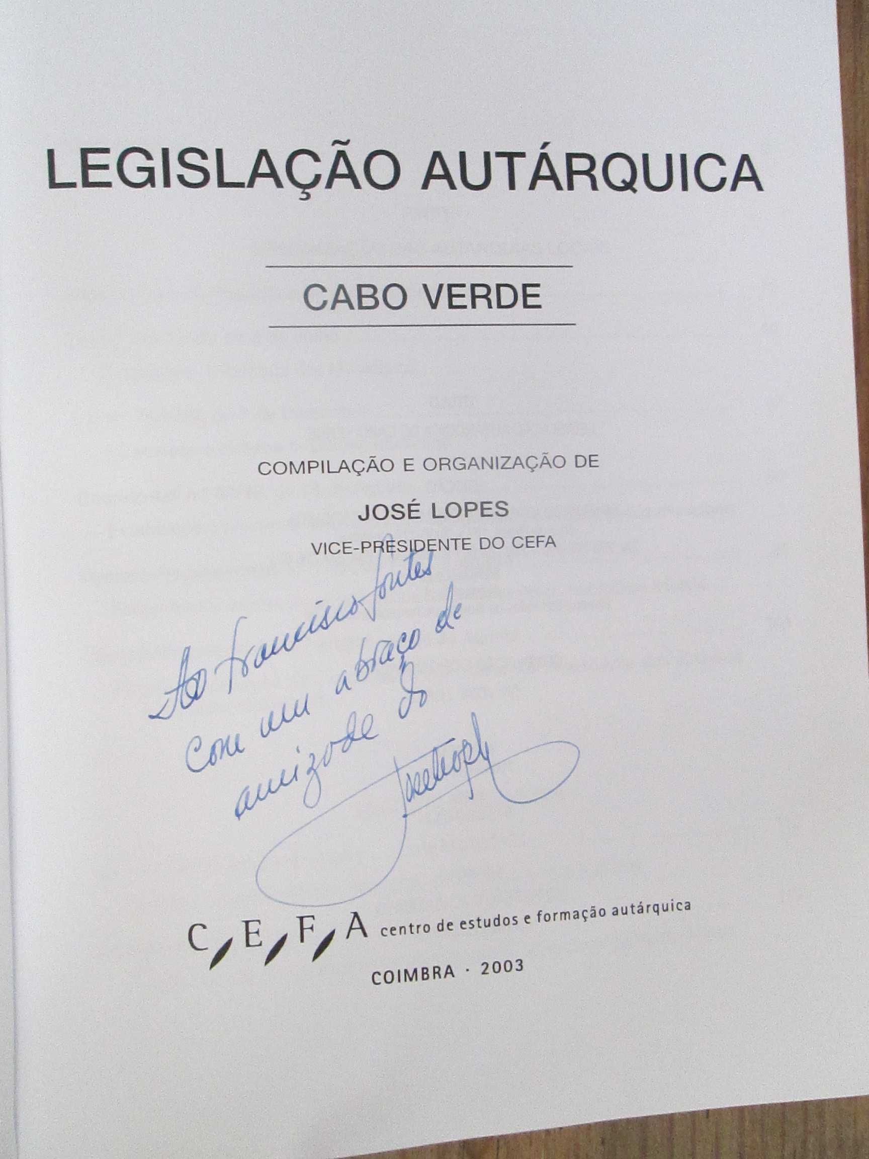 Legislação Autárquica - Cabo Verde, livro como novo