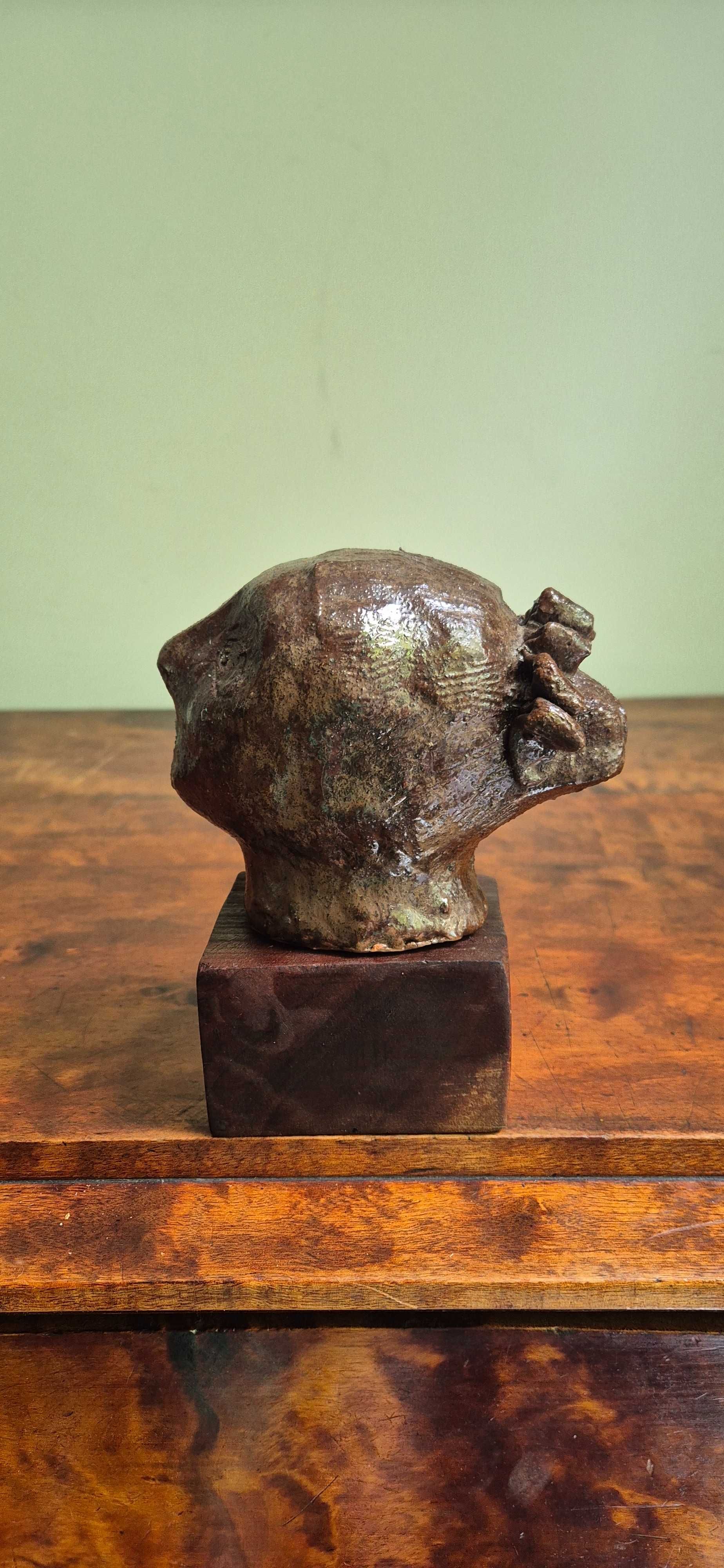 Ceramiczna aukcyjna rzeźba głowa Vallauris Ambroziak antyk zjawisko