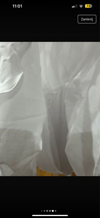 Sukienka wizytowa biała z dekoracyjnym motywem 158/164 cm BDB stan Tan