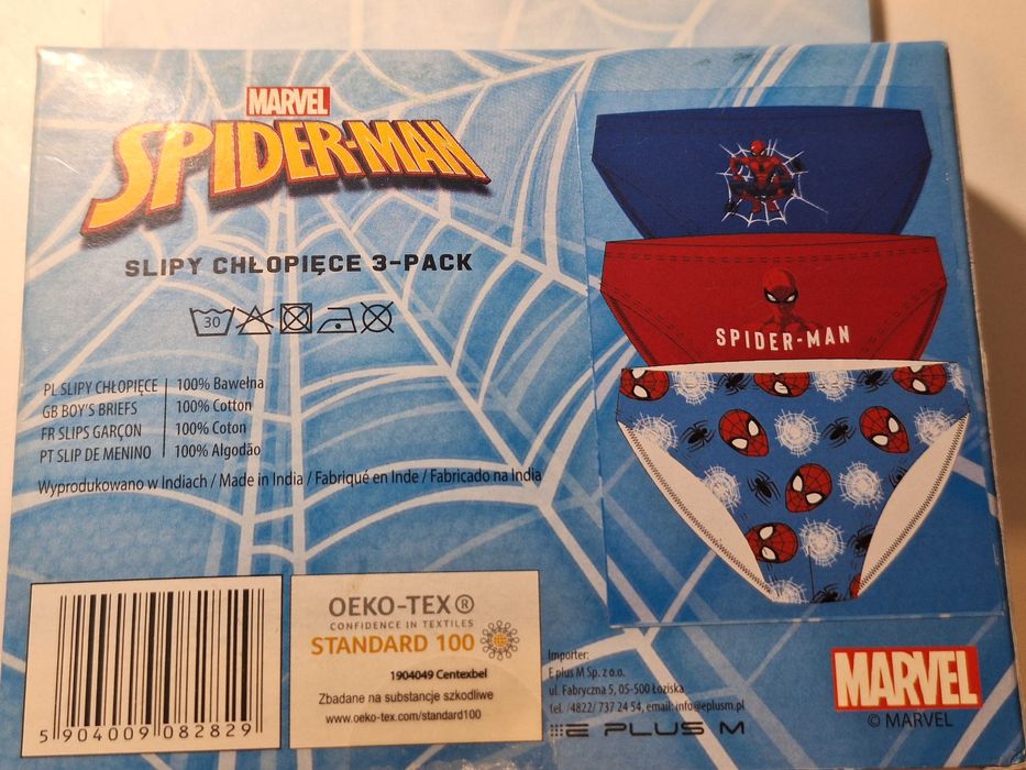 Marvel slipy chłopięce 128/134 cm 3-pak