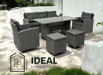 Meble ogrodowe technorattan kolory sofa stół szkło wysyłka