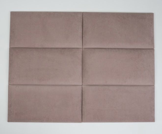 Самоклеюча м'яка стінова панель для ліжка 30см х 60см ВЕЛЮР