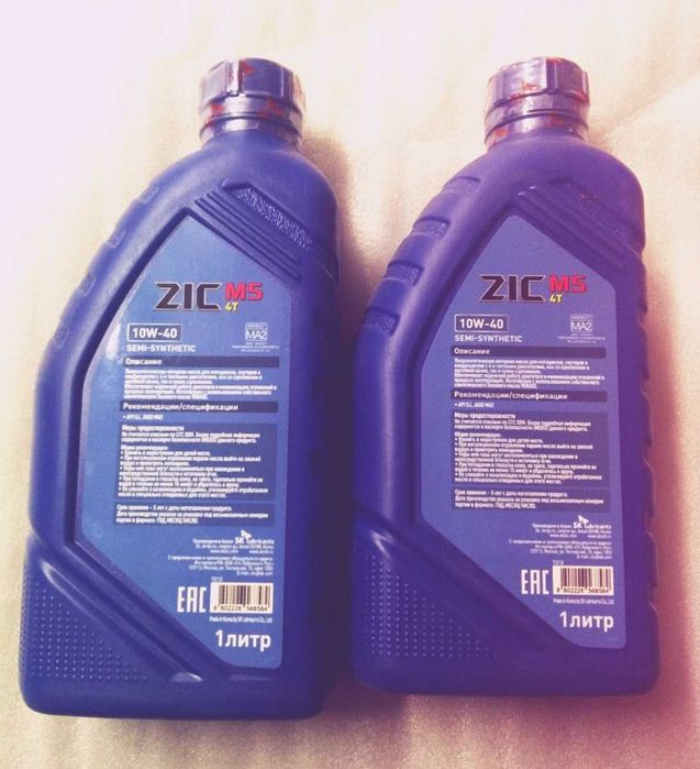 Полусинтетическое моторное масло ZIC M5 4T 10W-40